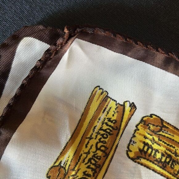 Official Patriotic Bicentennial Scarf 1776-1976 Made Italy Red White & Blue - Picture 4 of 4